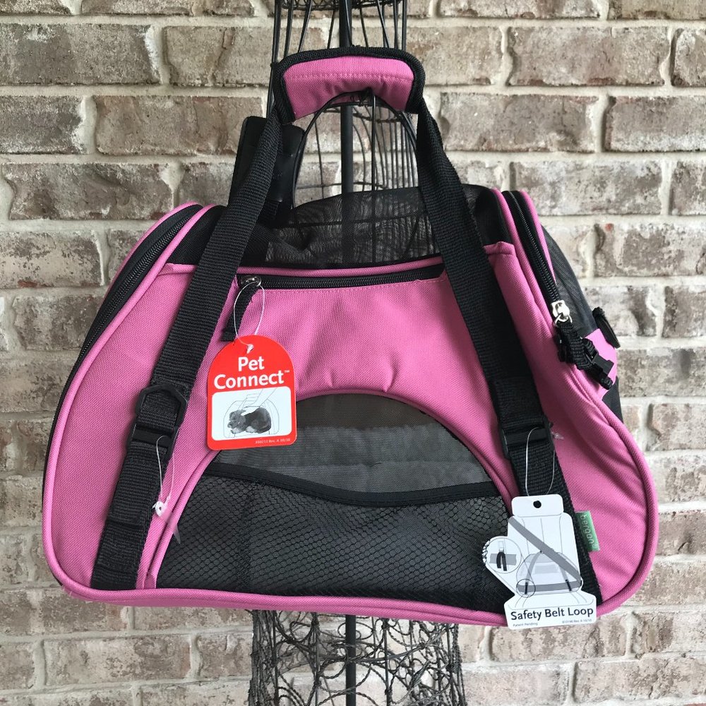 Pink Pet Carrier Bergan Dog Cat Airline Safe NWT